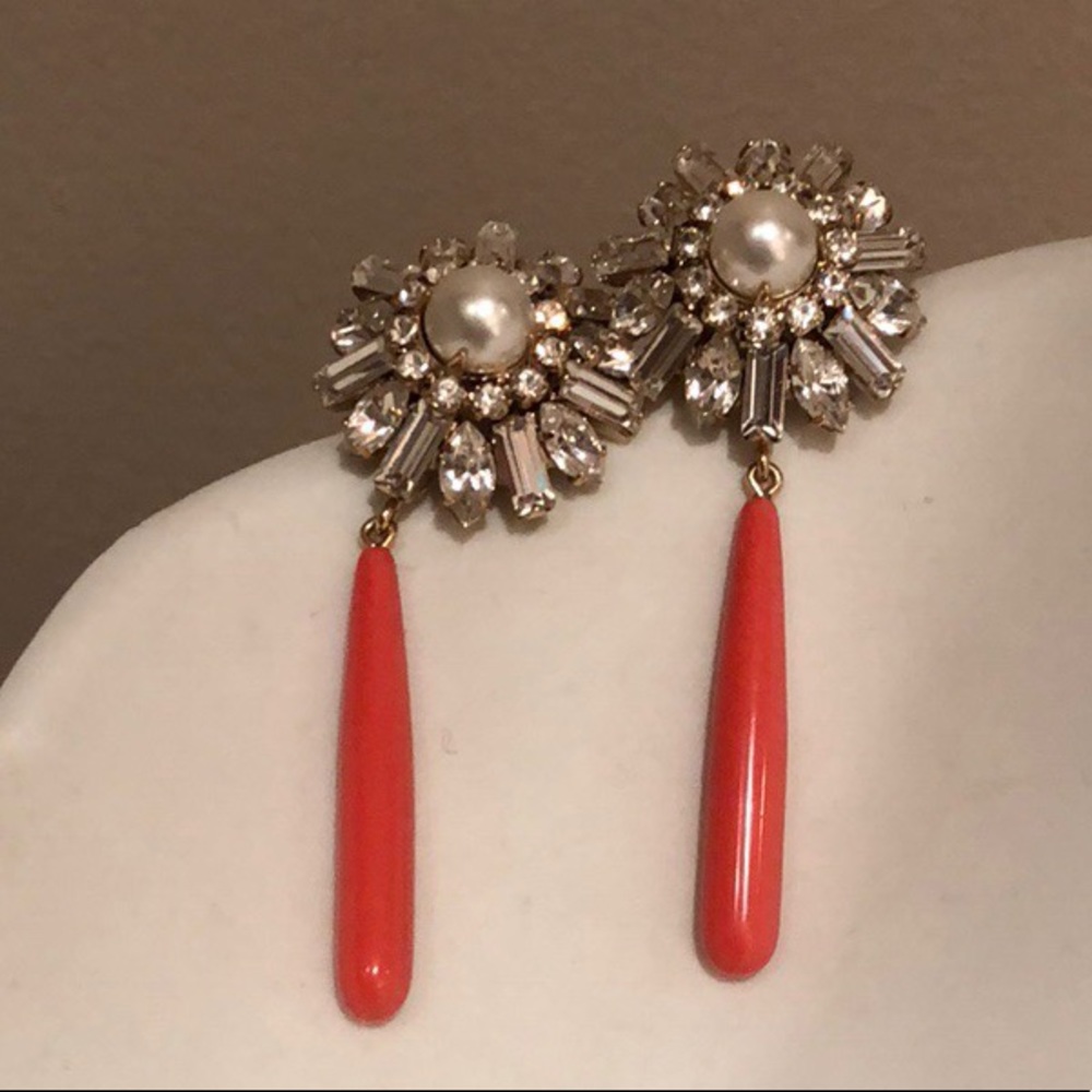 Pearl and Coral earrings